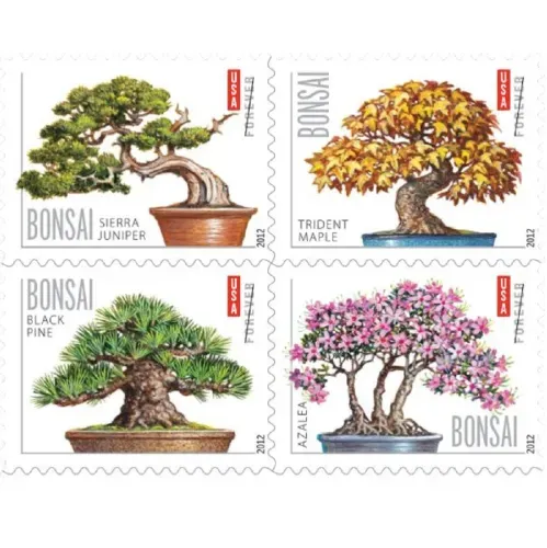 Bonsai 2012 - 5 Booklets 100 Pcs Unused Stamps for Mailing